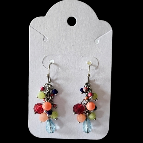 Contemporary Pierced Dangle Earrings Lot of 10 Faux Pearl, Faceted Glass, Beaded - Picture 7 of 11